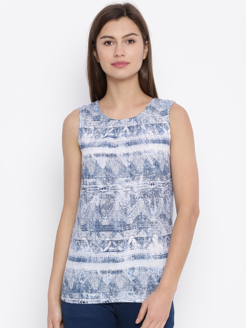 

Lee Cooper Navy & White Printed Top, Navy blue