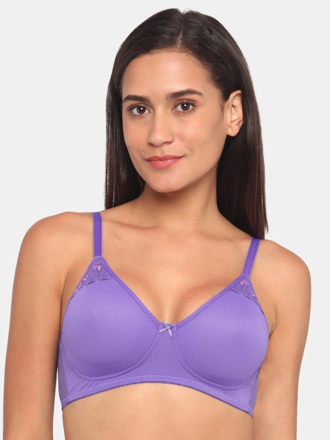 

Zivame Women Purple Solid Full Coverage Minimizer Bra