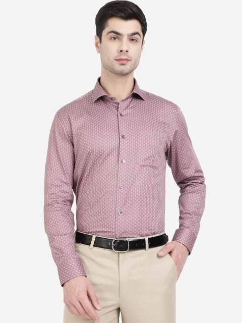 

JADE BLUE Men Red Printed Formal Shirt