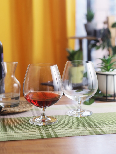 

Ocean Set Of 2 Transparent Solid Wine Glasses
