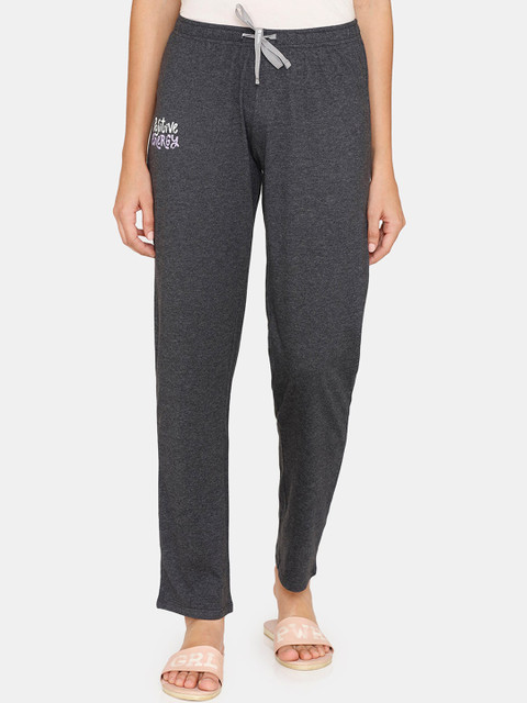 

Rosaline by Zivame Women Grey Solid Track Pant