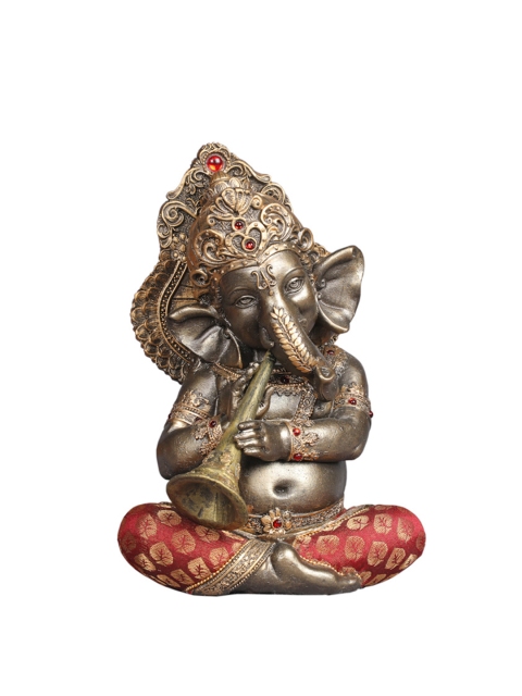

TANSHA QUO Bronze-Toned Music Ganesha Decorative Showpiece