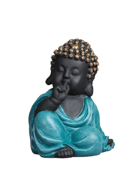 

TANSHA QUO Blue & Black Monk Figurine Showpiece, Green