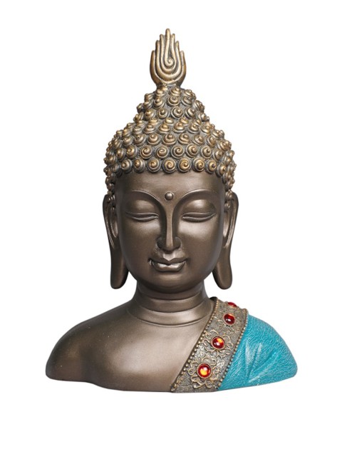 

TANSHA QUO Brown & Blue Buddha Bust Showpieces