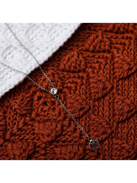 

Jewelz Women Silver-Plated Stone Studded Necklace