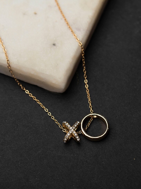 

Jewelz Gold-Plated Pendant With Chain