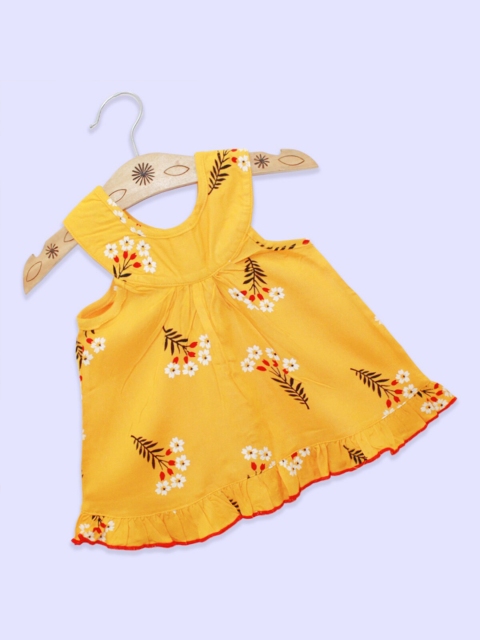 

Born Babies Yellow Floral Halter Neck Maxi Dress