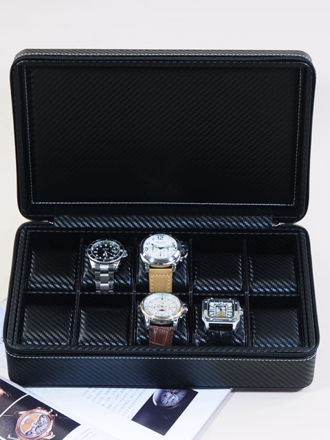 

Dsigner Black Solid 10 Slots Watch Organiser