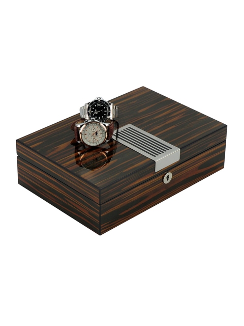 

Dsigner Brown Solid 8 Slots Wooden Watch Organiser Box