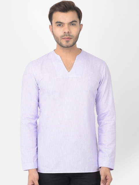

DEYANN Men Burgundy Flared Sleeves Thread Work Anarkali Kurta