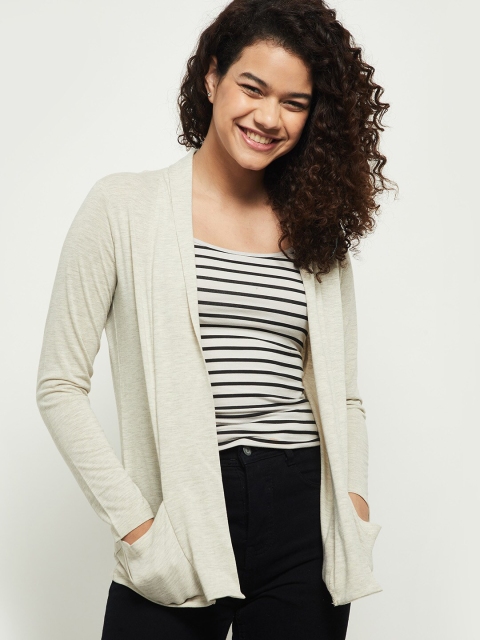 

max Women Beige Open Front Shrug