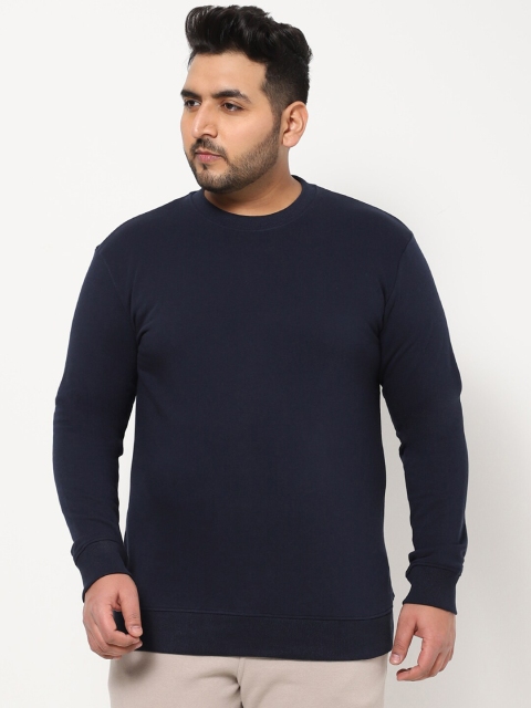 

Bewakoof Plus Men Blue Sweatshirt