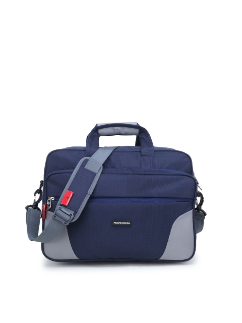 

ADAMSON Men Blue Textured Messenger Bag