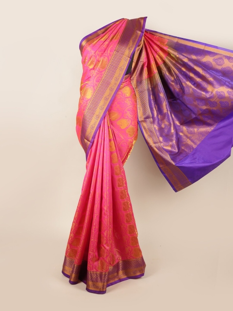 

Pothys Pink Ethnic Motifs Woven Design Art Silk Saree