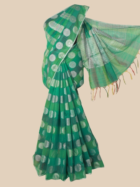 

Pothys Green Woven Design Saree