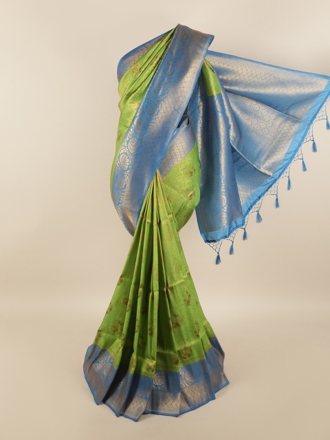 

Pothys Green & Blue Woven Design Art Silk Saree