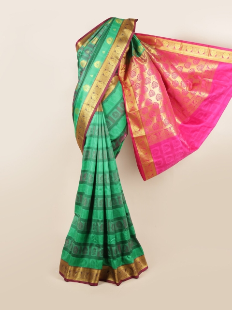 

Pothys Green Art Silk Ethnic Motifs Woven Design Saree