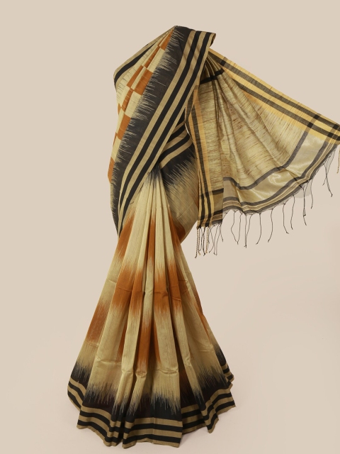 

Pothys Beige & Black Woven Design Art Silk Saree