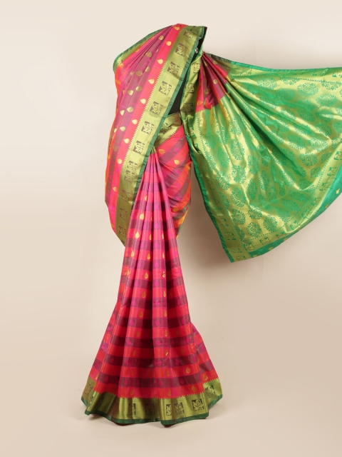 

Pothys Women Multicoloured Ethnic Motifs Woven Design Art Silk Saree, Multi