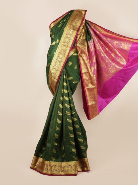 

Pothys Green & Pink Ethnic Motifs Zari Art Silk Saree