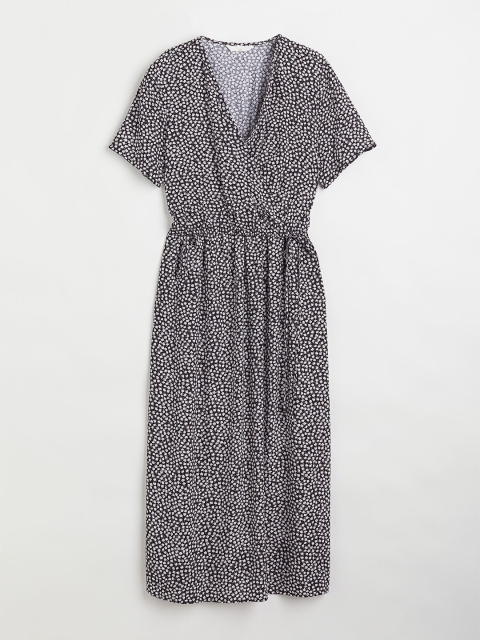 

H&M Black MAMA Printed V-Neck Nursing Dress