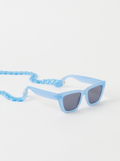 

H&M Women Blue Sunglasses and Chain