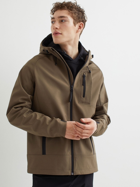 

H&M Men Green Softshell Jacket