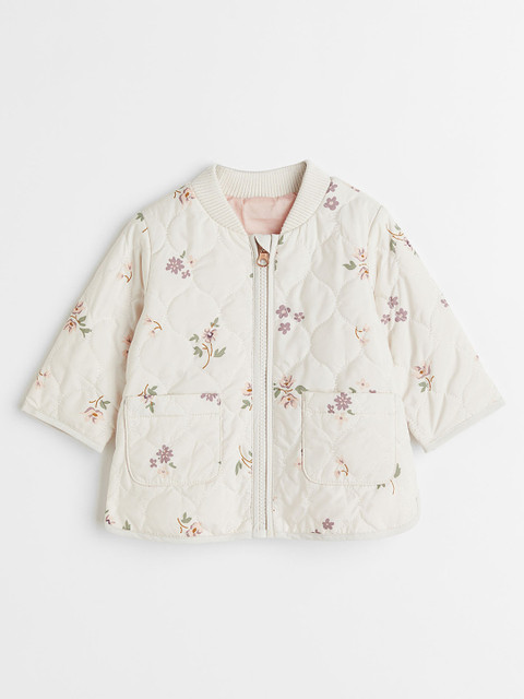 

H&M Girls Beige Quilted Jacket