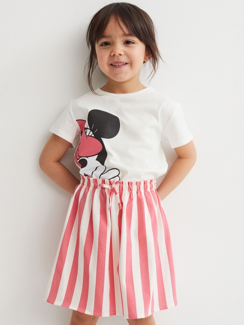 

H&M Girls White & Pink 2-Piece Printed Set