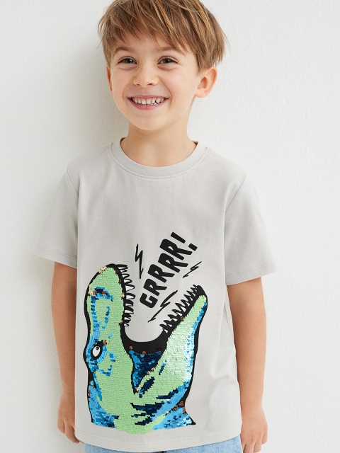 

H&M Boys Grey Reversible Sequin T-Shirt