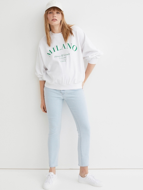 

H&M Women MAMA Blue Skinny Ankle Jeans
