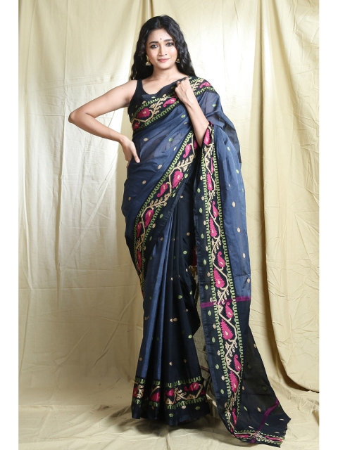 

Arhi Grey & Pink Floral Saree