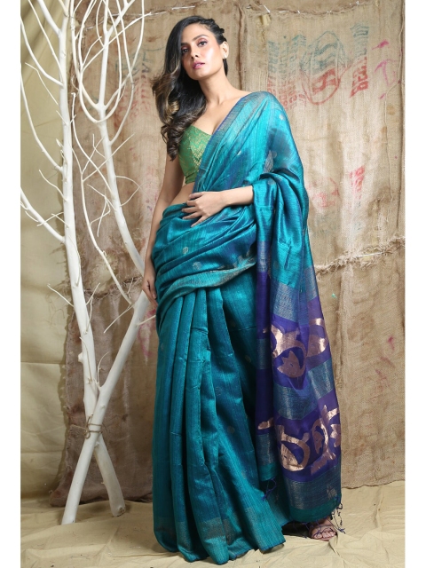 

Arhi Blue Woven Design Pure Silk Saree