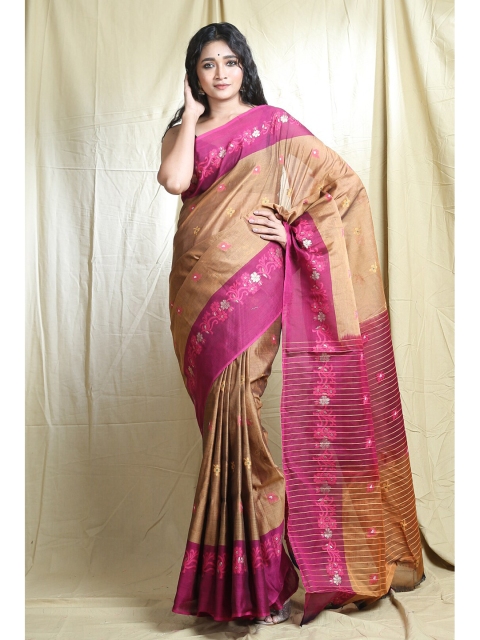 

Arhi Mustard & Magenta Floral Saree