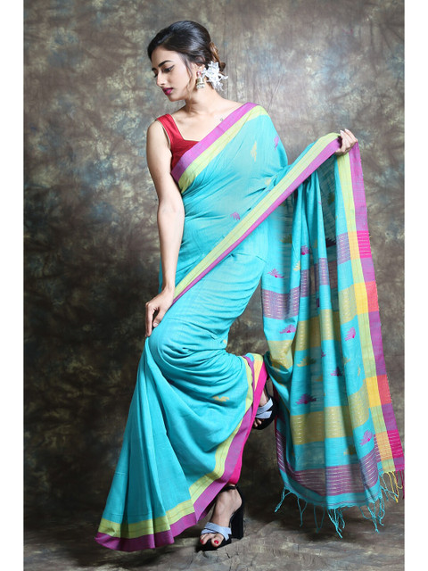 

Arhi Blue & Magenta Ethnic Motifs Saree
