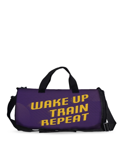 

The Souled Store Unisex Violet & Yellow Printed Duffel Bag