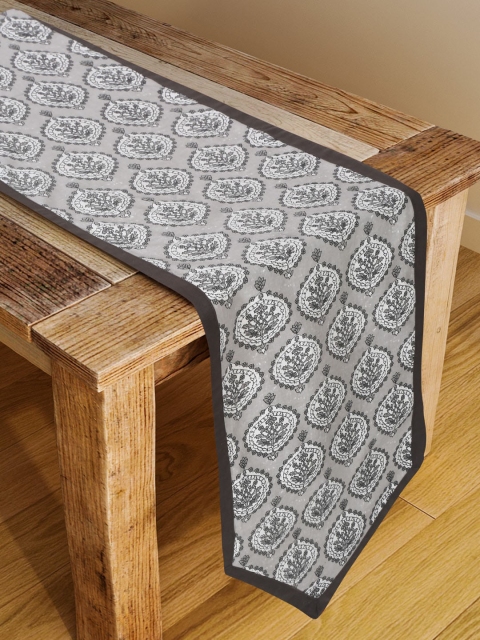 

Rajasthan Decor Grey Ethnic Motifs Cotton Runner