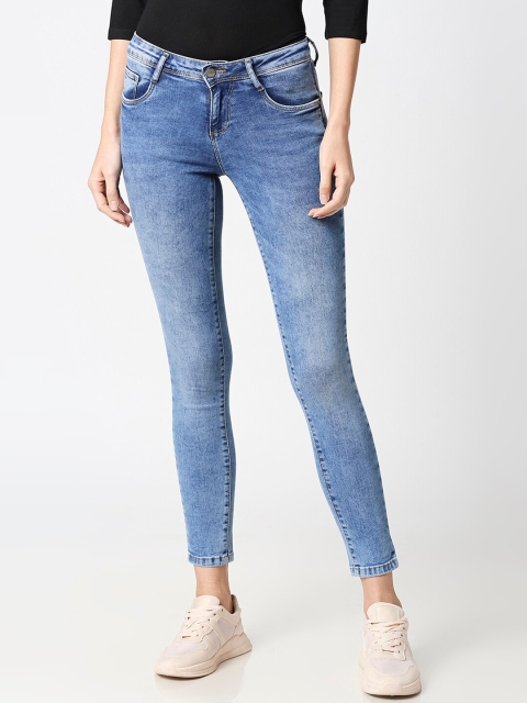 

Kraus Jeans Women Blue Super Skinny Fit Heavy Fade Jeans
