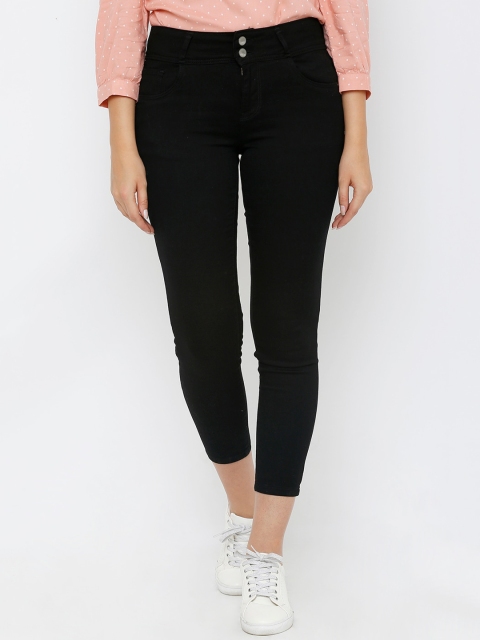 

Kraus Jeans Women Black Skinny Fit High-Rise Jeans