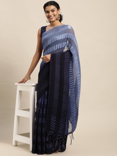 

Pratham Blue Ombre Dyed Saree