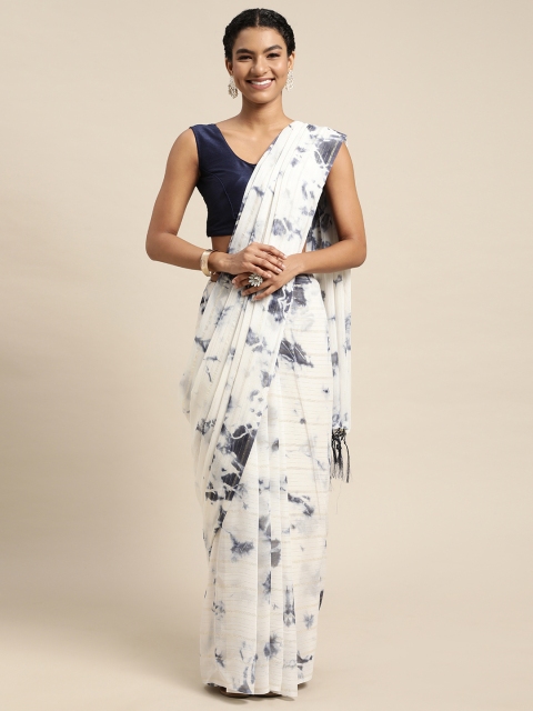 

Pratham Blue White & Blue Printed Saree