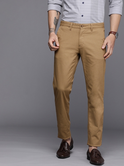 

Louis Philippe Sport Men Khaki Solid Slim Fit Low-Rise Casual Trousers