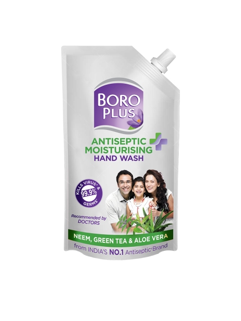 

BOROPLUS Antiseptic Moisturising Hand Wash Refill Pack with Neem & Aloe Vera 750 ml, White