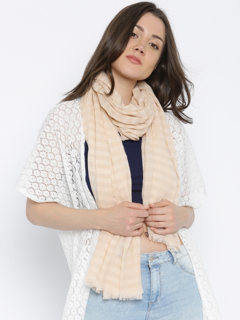 

Vero Moda Beige Striped Scarf