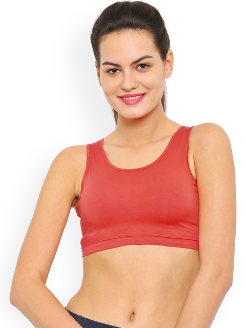 

De Moza Coral Red Crop Top