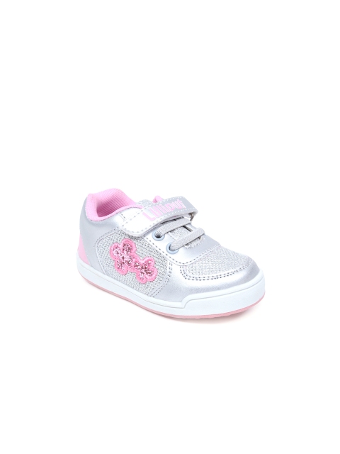 

Lilliput Girls Silver Textured Sneakers