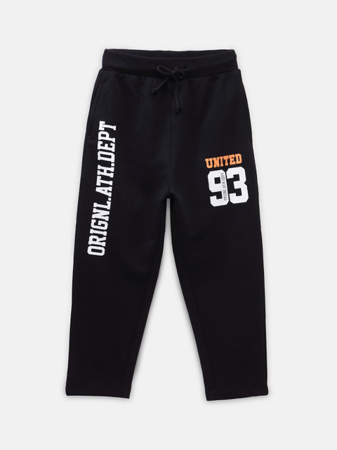 

NYNSH- PlusS Kids Boys Black Printed Track Pant
