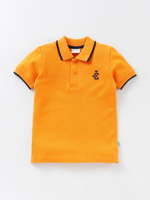 

JusCubs Boys Yellow Polo Collar T-shirt