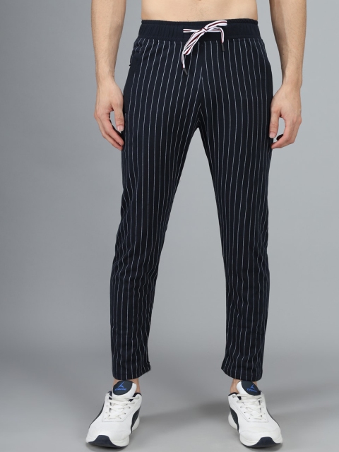 

Gallus Men Black Striped Cotton Track Pants