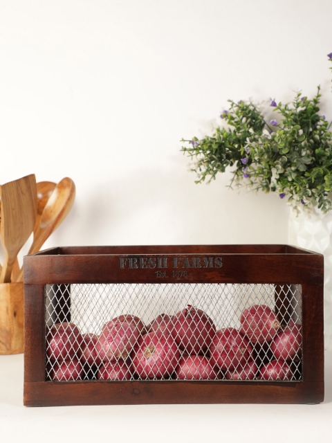 

NURTURE INDIA Brown Wooden Vegetable Crate